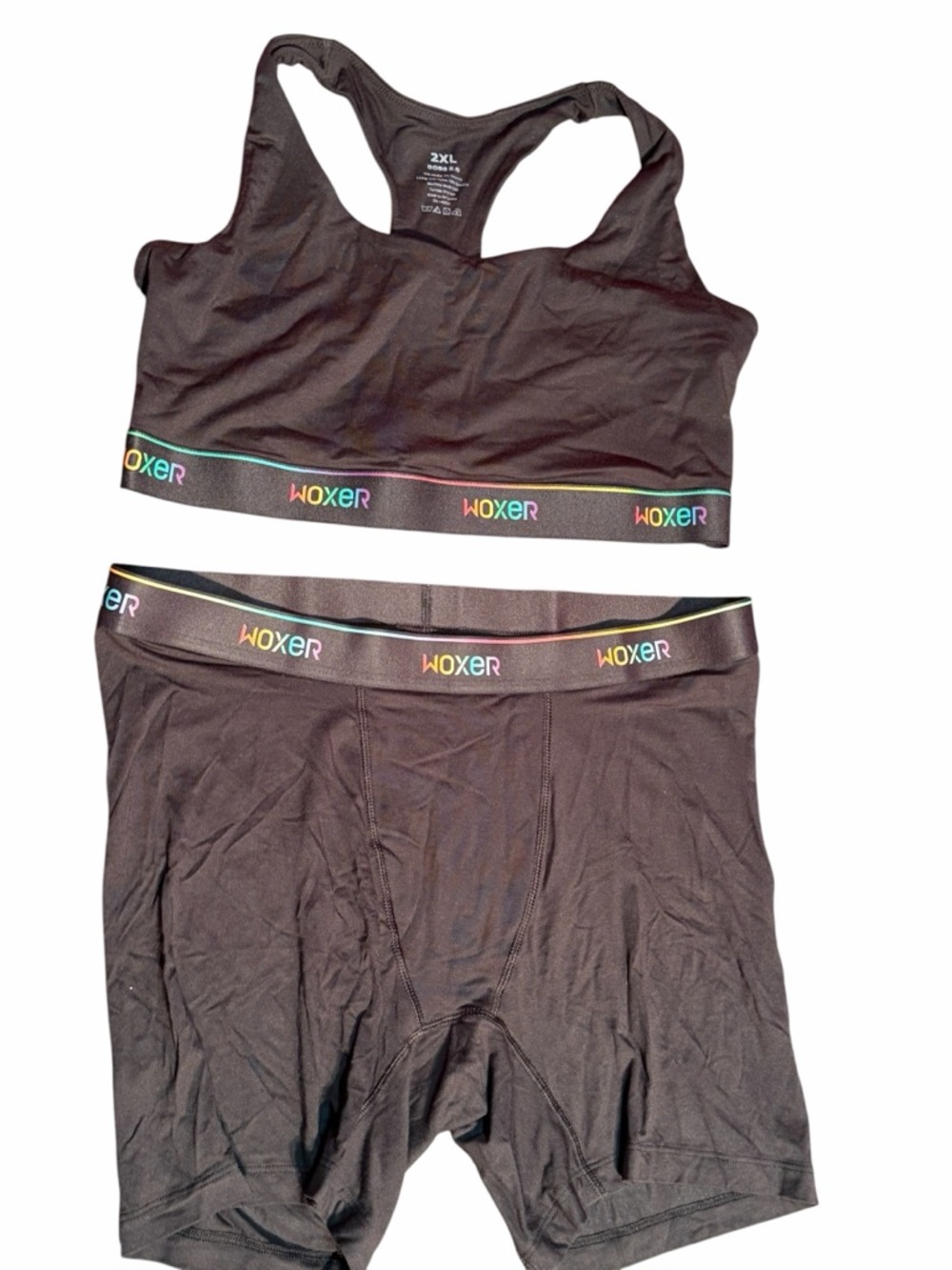 Woxer Baller Active Briefs & Racerback Bra Set 2X